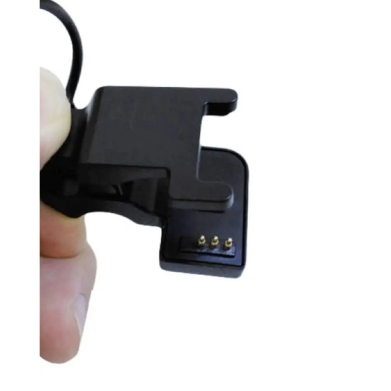 Адаптер USB кабель для смарт-часов на 3 контакты (3 мм) 30 см./ Зажим для зарядного устройства / Черный
