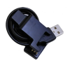 Адаптер USB кабель для смарт-годин на 3 контакти (3 мм) 30 см./ Зажим для зарядного пристрою / Чорний