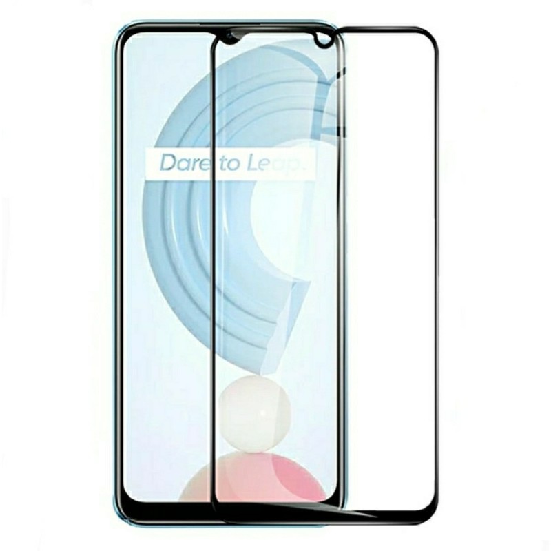 Закаленное защитное стекло на Realme C51 с Черной рамкой