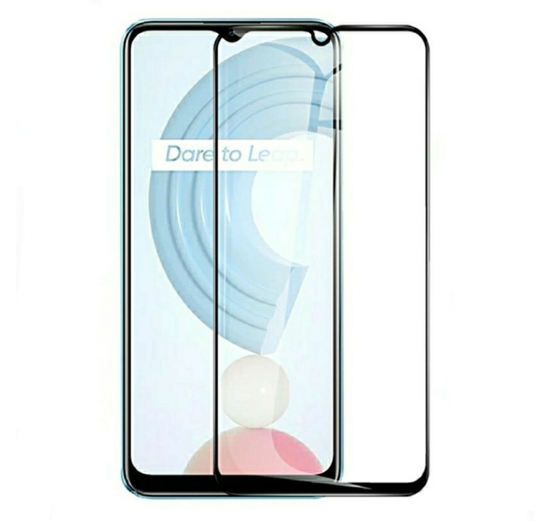 Загартоване захисне скло на Realme C53 з Чорною рамкою