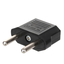 Перехідник з американської вилки на європейську 2.5/250V 10A / Чорний