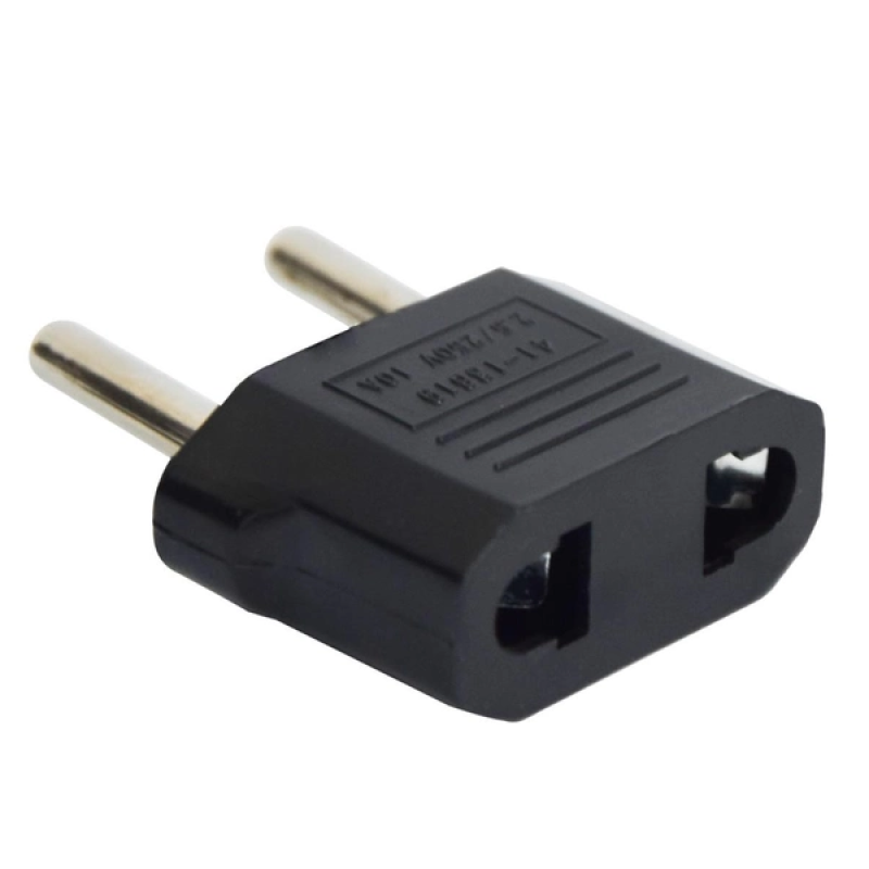 Переходник с американской вилки на европейскую 2.5/250V 10A / Черный