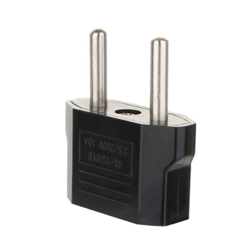 Переходник с американской вилки на европейскую 2.5/250V 10A / Черный