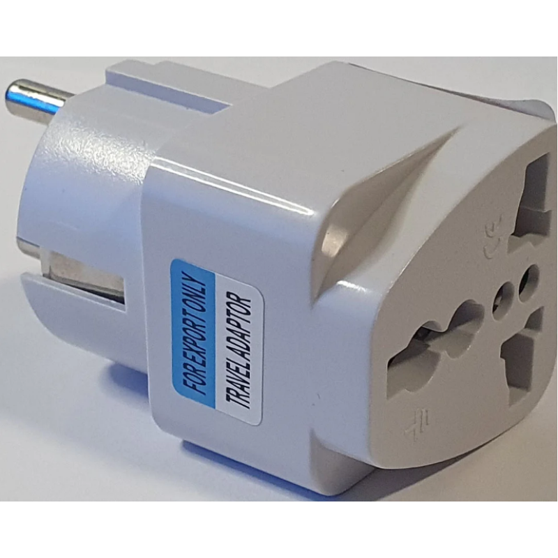 Переходник сетевой универсальный (MULTI гнездо), Евро/ 250V 10A / Белый