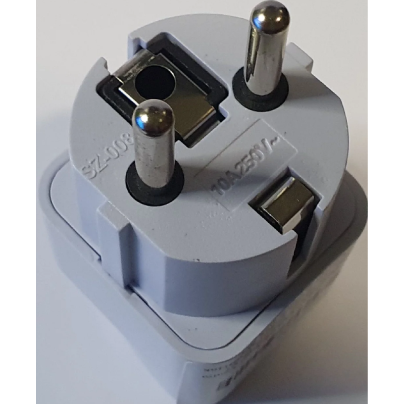 Переходник сетевой универсальный (MULTI гнездо), Евро/ 250V 10A / Белый
