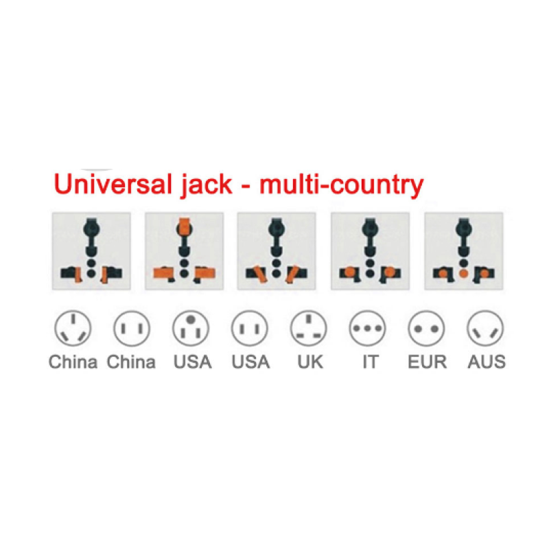 Переходник сетевой универсальный (MULTI гнездо), Евро/ 250V 10A / Белый