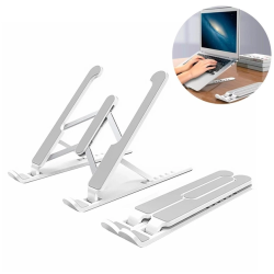 Розсувна підставка для планшета та ноутбука P1 25х22 см / Multi Position foldable notebook (7128) / Білий