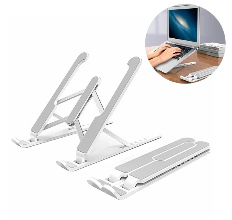 Розсувна підставка для планшета та ноутбука P1 25х22 см / Multi Position foldable notebook (7128) / Білий