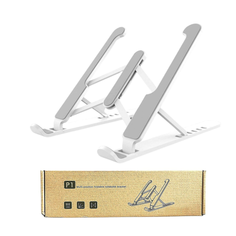 Розсувна підставка для планшета та ноутбука P1 25х22 см / Multi Position foldable notebook (7128) / Білий