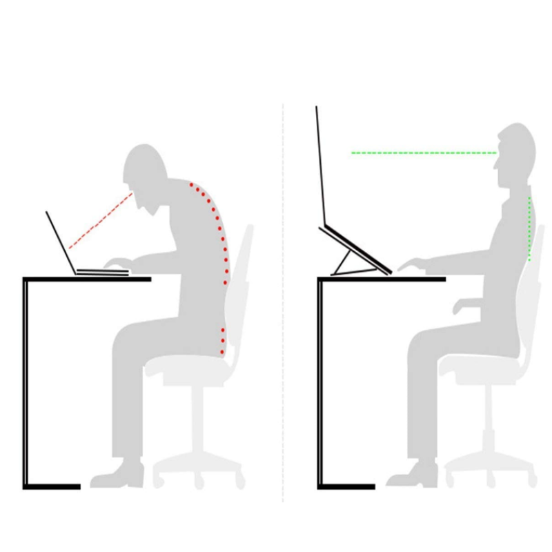 Розсувна підставка для планшета та ноутбука P1 25х22 см / Multi Position foldable notebook (7128) / Білий