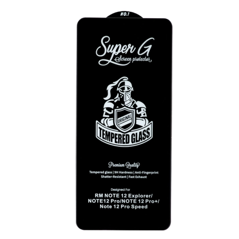 Загартоване захисне скло на Xiaomi Redmi Note 12 Pro Speed / Чорна рамка