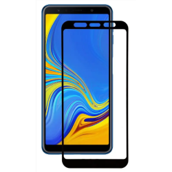 Загартоване захисне скло на  Samsung A750 Galaxy A7 (2018)  Чорна рамка