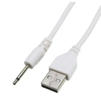 Зарядний USB-кабель для вібромасажерів 2,5 мм (16 мм) – білий