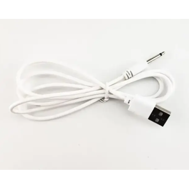 Зарядный кабель USB для вибро массажеров 2,5 мм (16 мм) / Белый