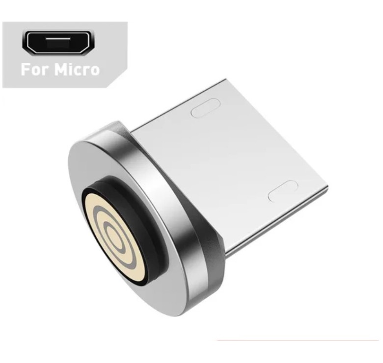 Магнітний круглий конектор Micro USB USLION 5A для швидкої зарядки