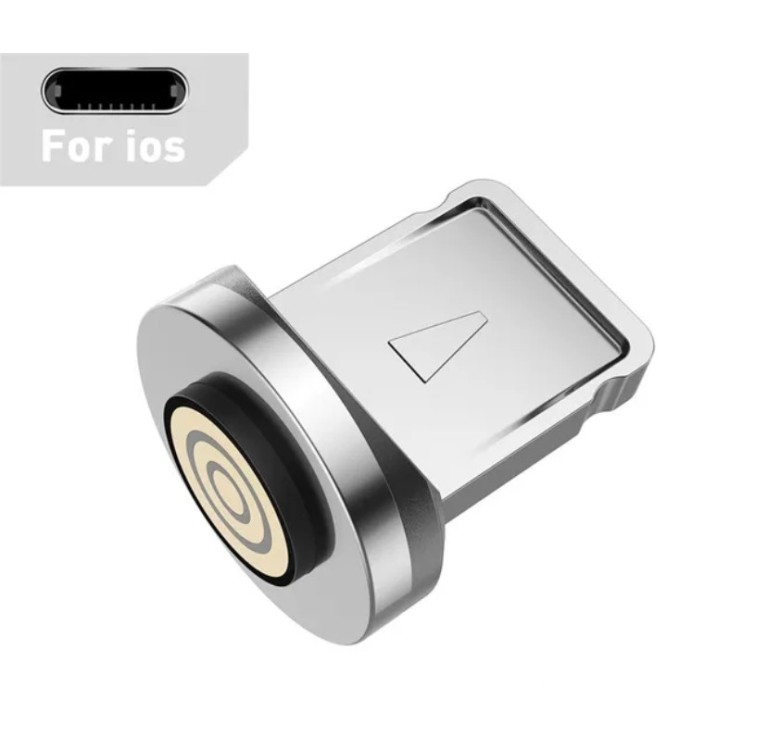 Магнітний круглий конектор Lightning (iPhone) USLION 5A для швидкої зарядки