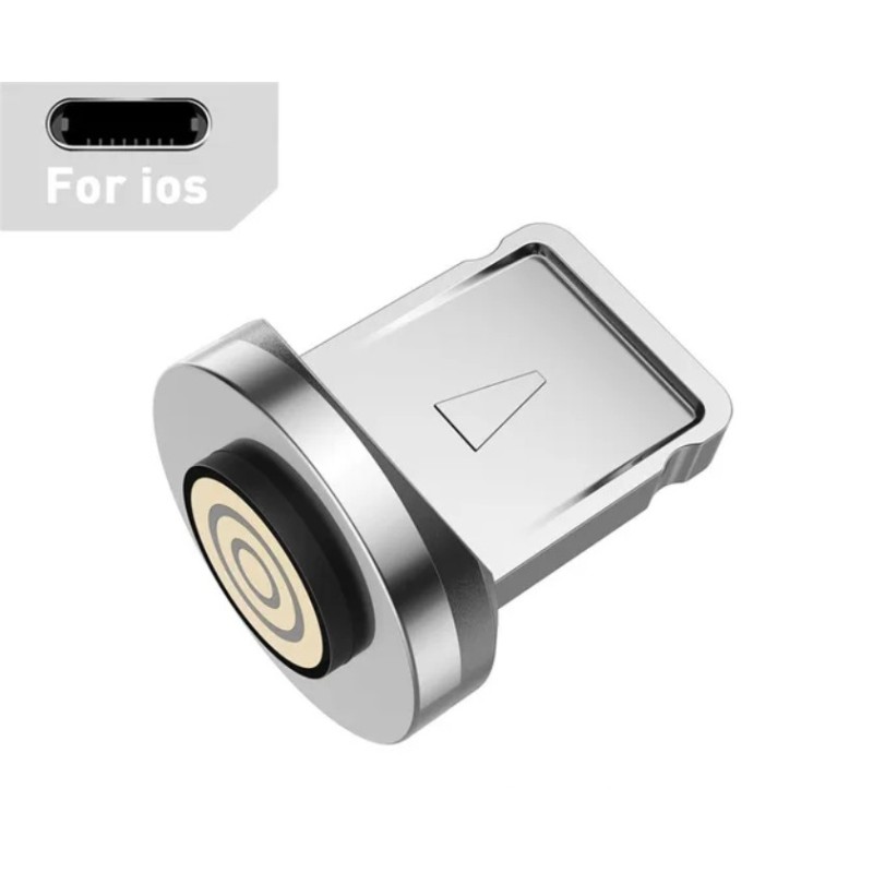 Магнітний круглий конектор Lightning (iPhone) USLION 5A для швидкої зарядки