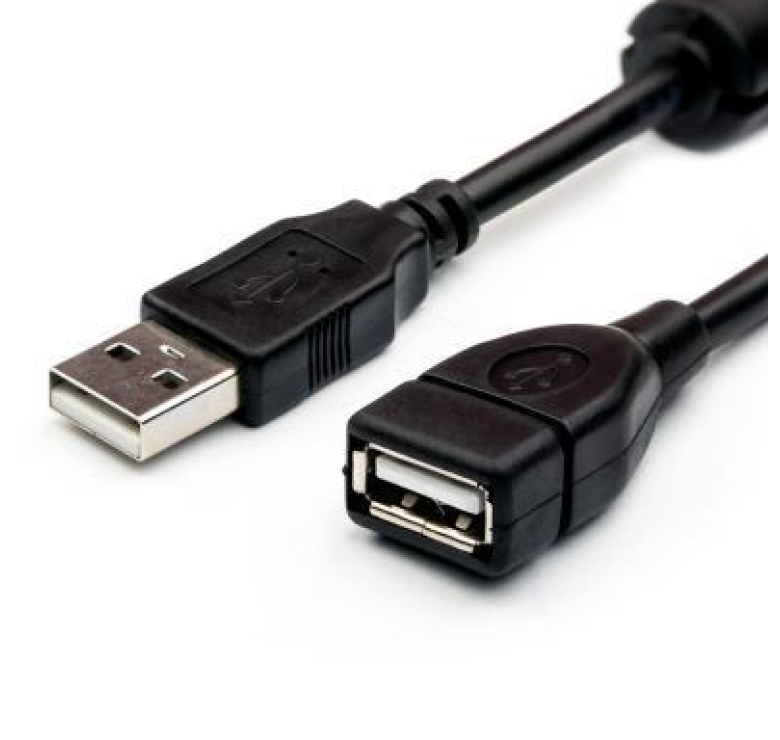Кабель-подовжувач USB 2.0 AM-AF / для швидкої передачі даних 1 FERITE / 1.5 метра / Чорний