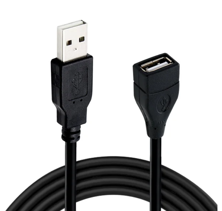 Кабель-подовжувач USB 2.0 AM-AF / для швидкої передачі даних 1 FERITE / 1.5 метра / Чорний