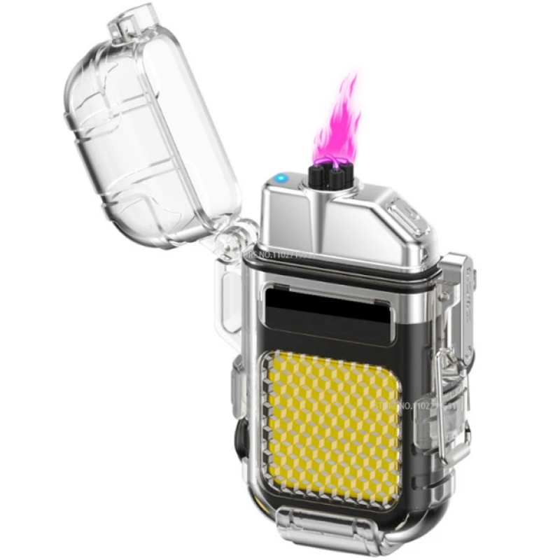 Електроімпульсна запальничка ARC Lighter 209 дугова / USB запальничка з ліхтариком / Чорна