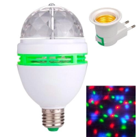Світлодіодна лампа, що обертається Full color rotating lamp / Диско лампа/ Білий