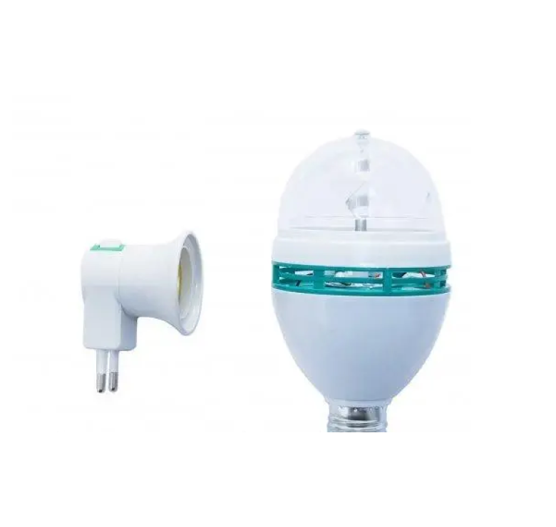 Світлодіодна лампа, що обертається Full color rotating lamp / Диско лампа/ Білий