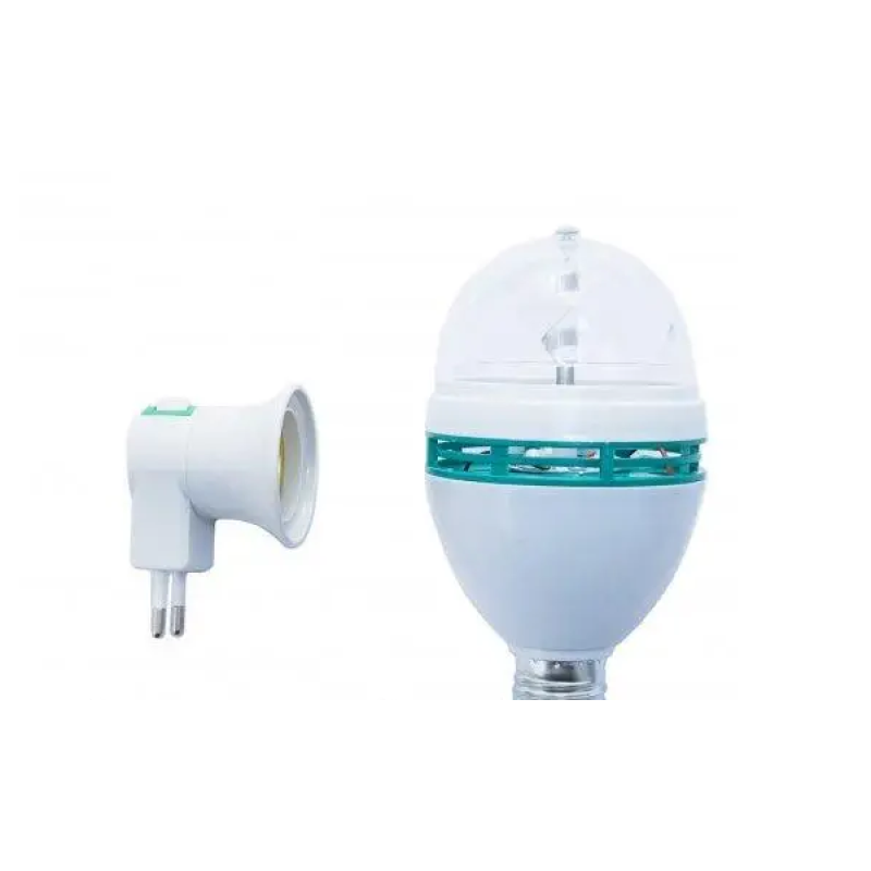 Вращающаяся светодиодная лампа LED full color rotating lamp / Диско лампа/ Белый