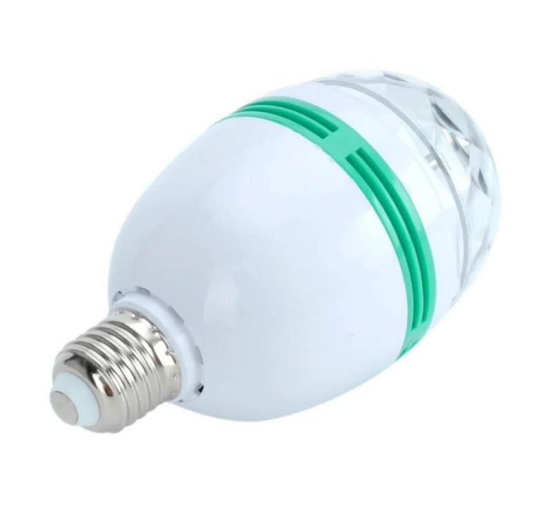 Світлодіодна лампа, що обертається Full color rotating lamp / Диско лампа/ Білий