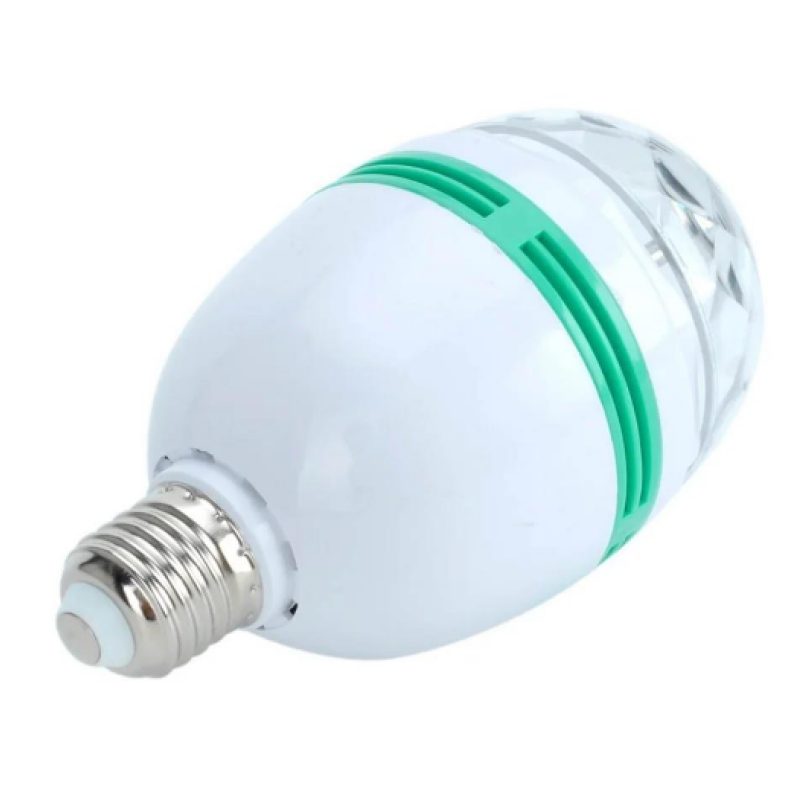 Вращающаяся светодиодная лампа LED full color rotating lamp / Диско лампа/ Белый