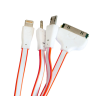 Кабель для зарядки телефону 4 в 1 MicroUSB / Lightning / Iphone 3 / NOKIA (2мм)/ Помаранчевий