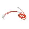 Кабель для зарядки телефону 4 в 1 MicroUSB / Lightning / Iphone 3 / NOKIA (2мм)/ Помаранчевий