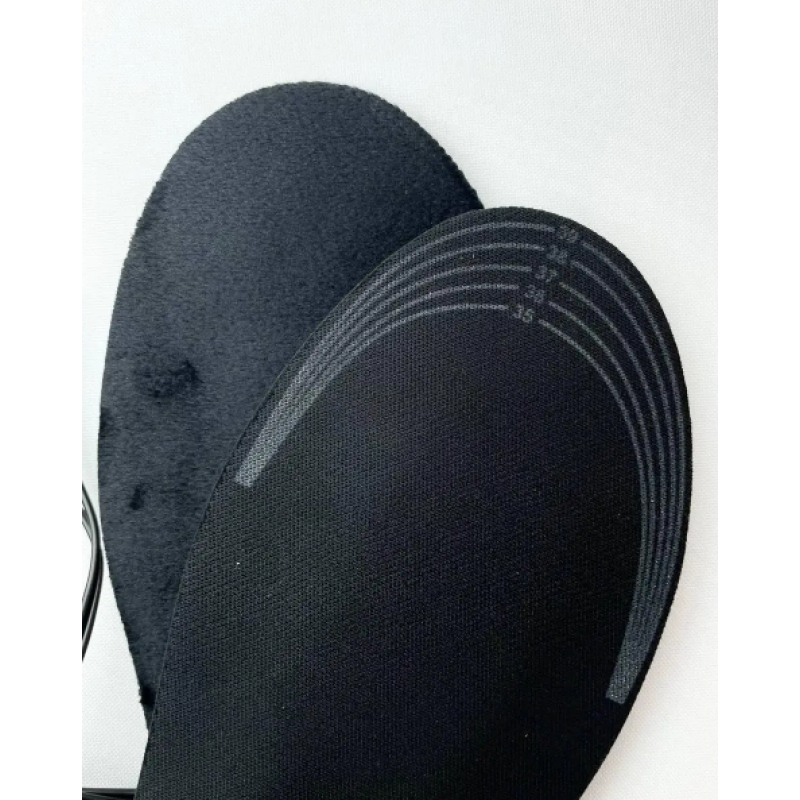 Стельки с подогревом от USB Универсальные / Стельки от USB Power Bank р. 35-40 / Черный