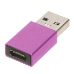 Переходник USB 3.0 TU001 / USB-Type-C / Металлический / Розовый