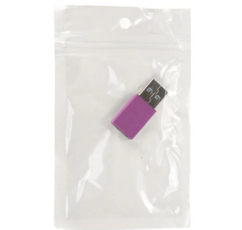 Перехідник USB 3.0 TU001 / USB - Type-C / Металевий / Розовий