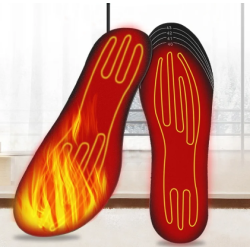 Стельки с подогревом от USB Универсальные / Стельки от USB Power Bank р. 40-44 / Черный