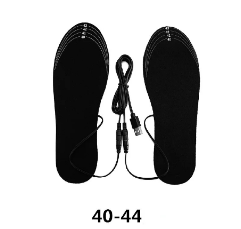 Устілки з підігрівом від USB Універсальні / Устілки від USB Power Bank р. 40-44 / Чорний