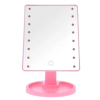 Дзеркало з підсвічуванням Led Mirror / Дзеркало для макіяжу з USB / Розове