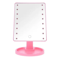 Дзеркало з підсвічуванням Led Mirror / Дзеркало для макіяжу з USB / Розове