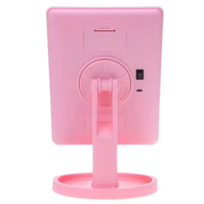 Зеркало с подсветкой Led Mirror / Зеркало для макияжа з USB / Розовое