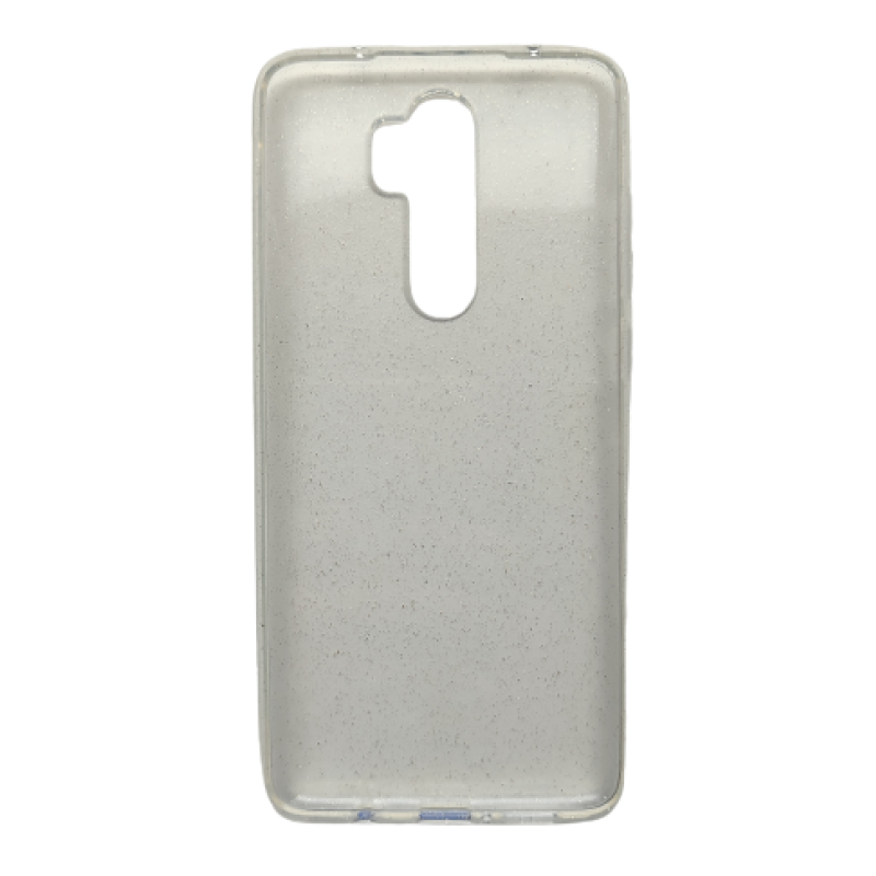 Силіконова накладка з блискітками (бампер) для Xiaomi Redmi Note 8 Pro / Силіконовий чохол Xiaomi Redmi Note 8 Pro / Прозорий