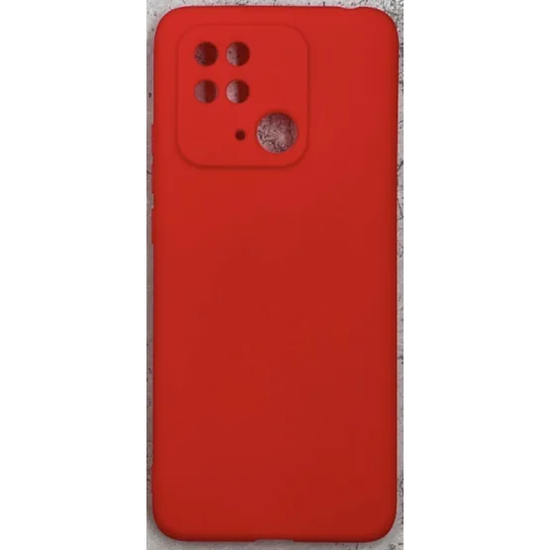 Чехол Fashion Silicone case (матовый) для Xiaomi Redmi 10С / Красный