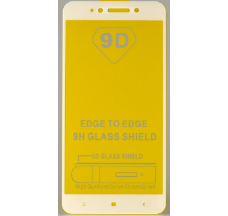 Загартоване захисне скло на Xiaomi Redmi Note 5A Біле / Повне покриття