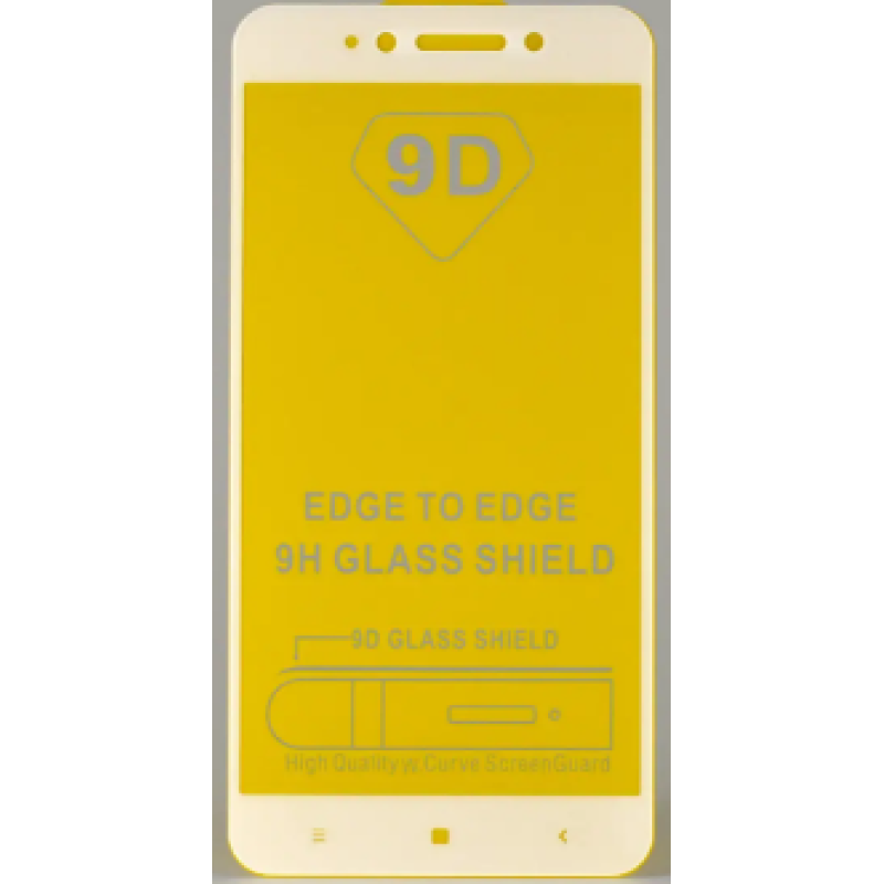 Загартоване захисне скло на Xiaomi Redmi Note 5A Біле / Повне покриття