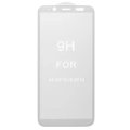 Загартоване захисне скло на смартфон Samsung Galaxy A6 2018 / Біла рамка