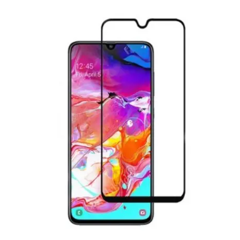 Загартоване захисне скло на Samsung A125 / Чорна рамка