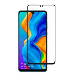 Загартоване захисне скло на Huawei P30 Lite / Чорна рамка