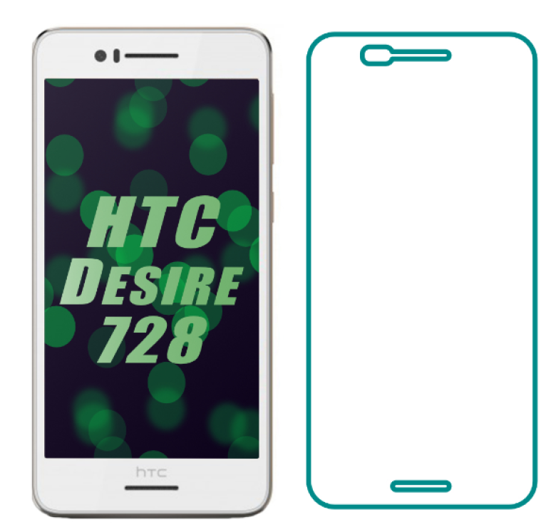 Загартоване захисне скло на HTC Desire 728 / Прозоре