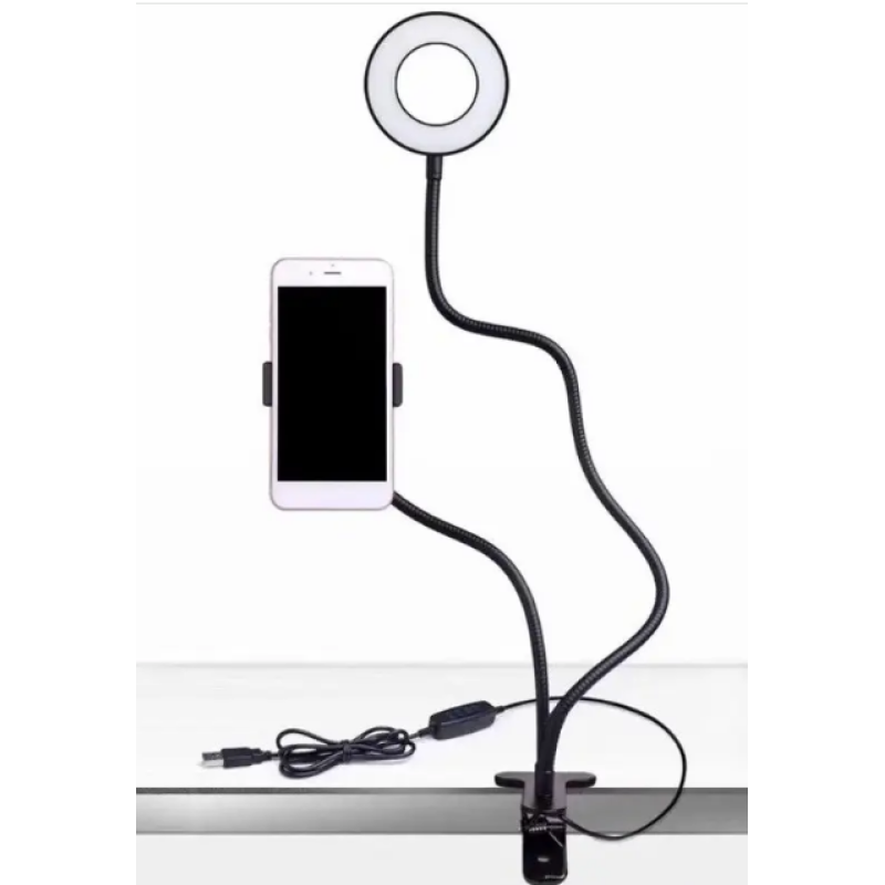 Тримач для телефону Professional Live Stream Pro з підсвіткою LED / Чорний