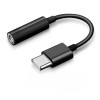Перехідник для смартфонів Samsung з Type-C на аудіо 3.5 mm / Чорний