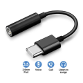 Перехідник для смартфонів Samsung з Type-C на аудіо 3.5 mm / Чорний